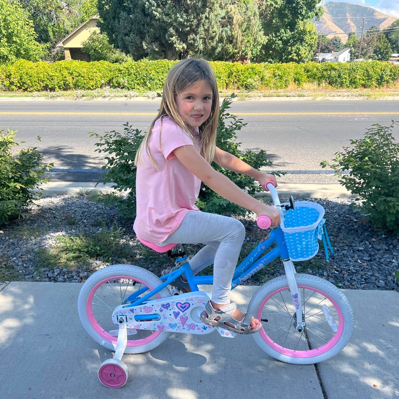 JOYSTAR 14 Inch Girls Bike Toddler Bike for 3 4 5 Years Old Girl 14" Kids Bikes for Ages 3-5 yr with Training Wheels and Basket Children's Bicycle in Blue - Image 4
